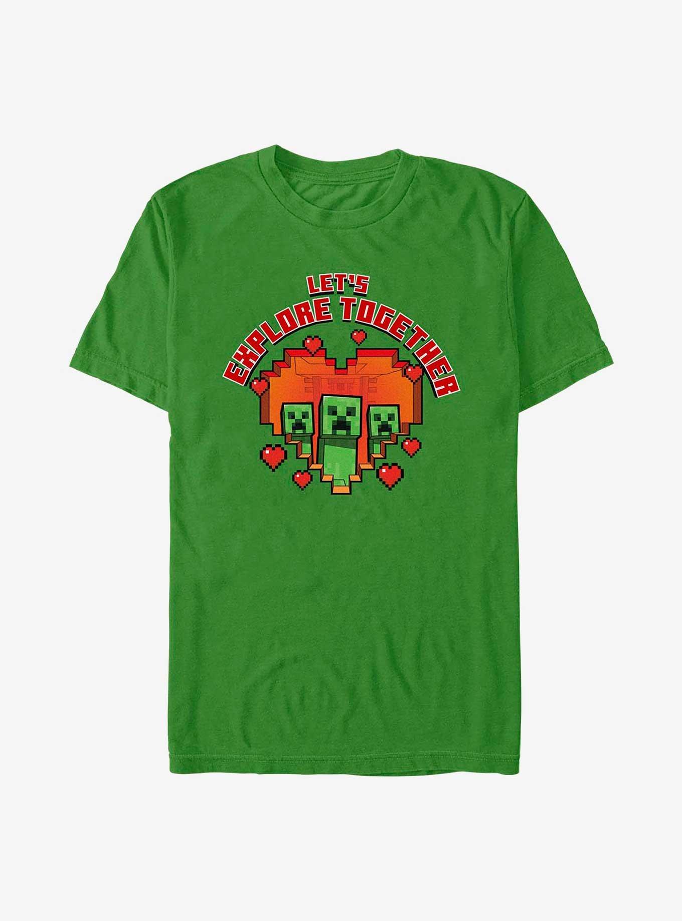 Minecraft Creeper Heart Attack T-Shirt, KELLY, hi-res