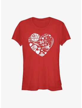 Star Wars Heart Ships Icons Girls T-Shirt, , hi-res