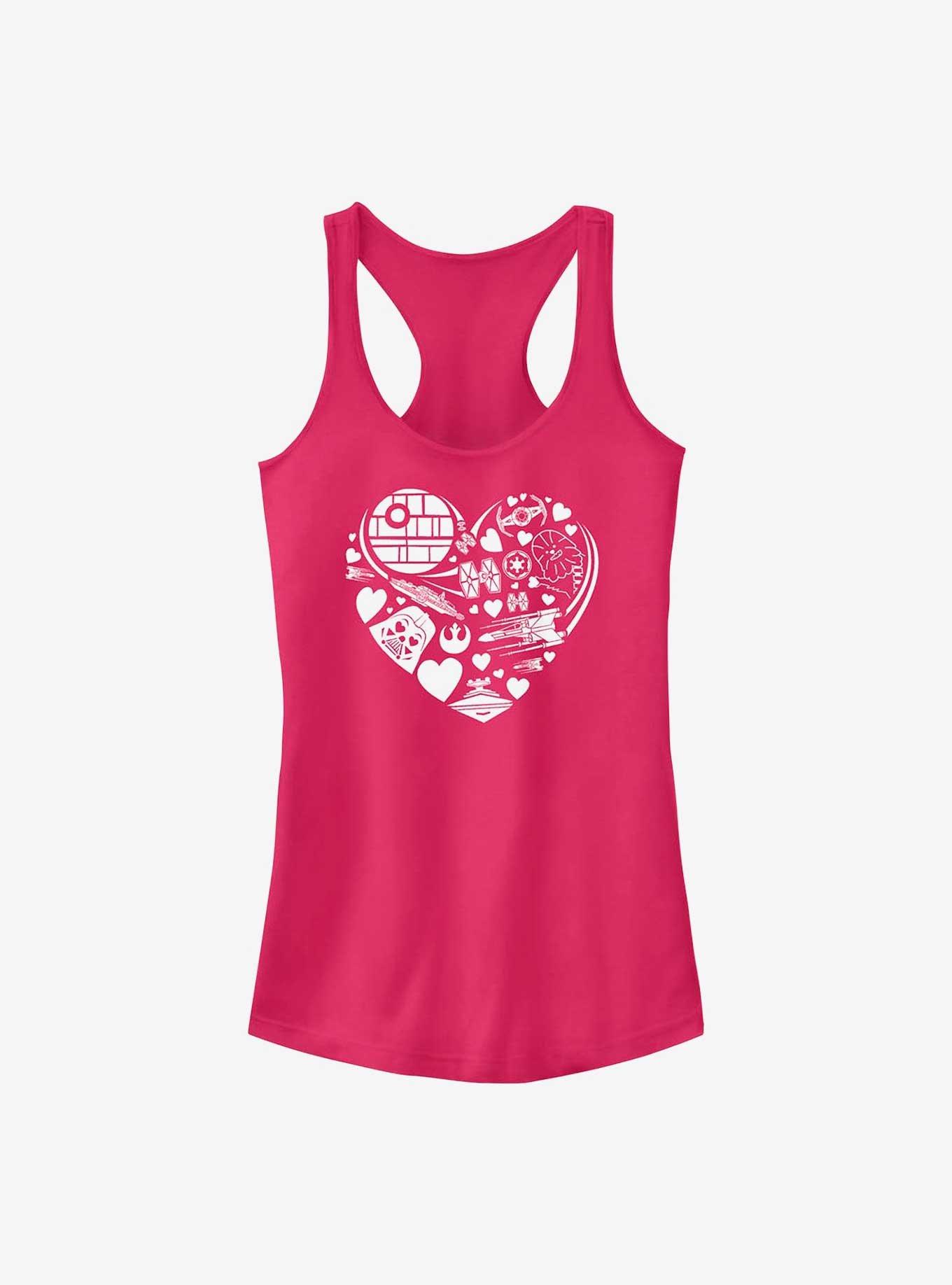 Star Wars Heart Ships Icons Girls Tank, , hi-res