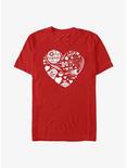 Star Wars Heart Ships Icons T-Shirt, RED, hi-res