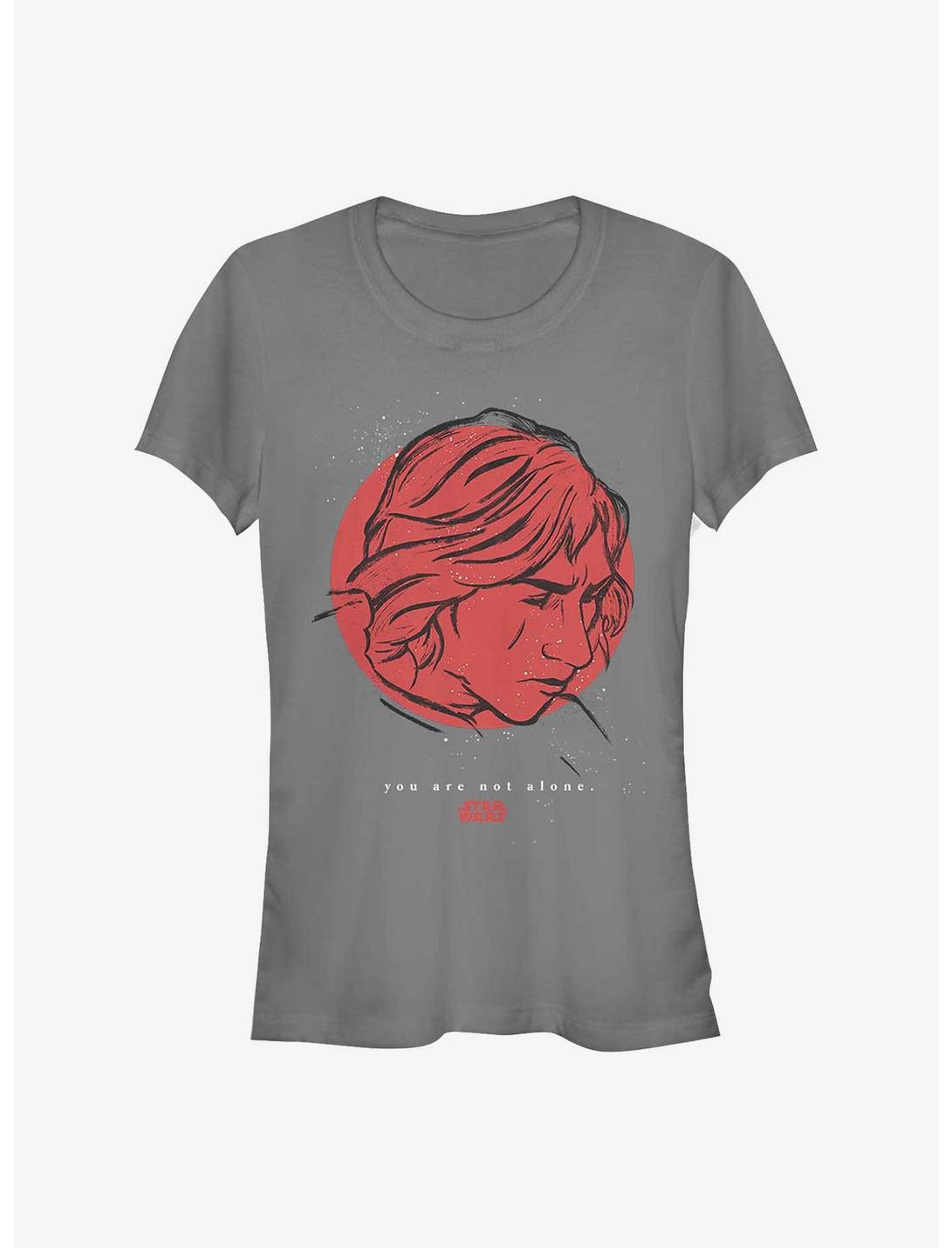 Star Wars: Episode VIII - The Last Jedi Kylo Ren You Are Not Alone Girls T-Shirt, CHARCOAL, hi-res