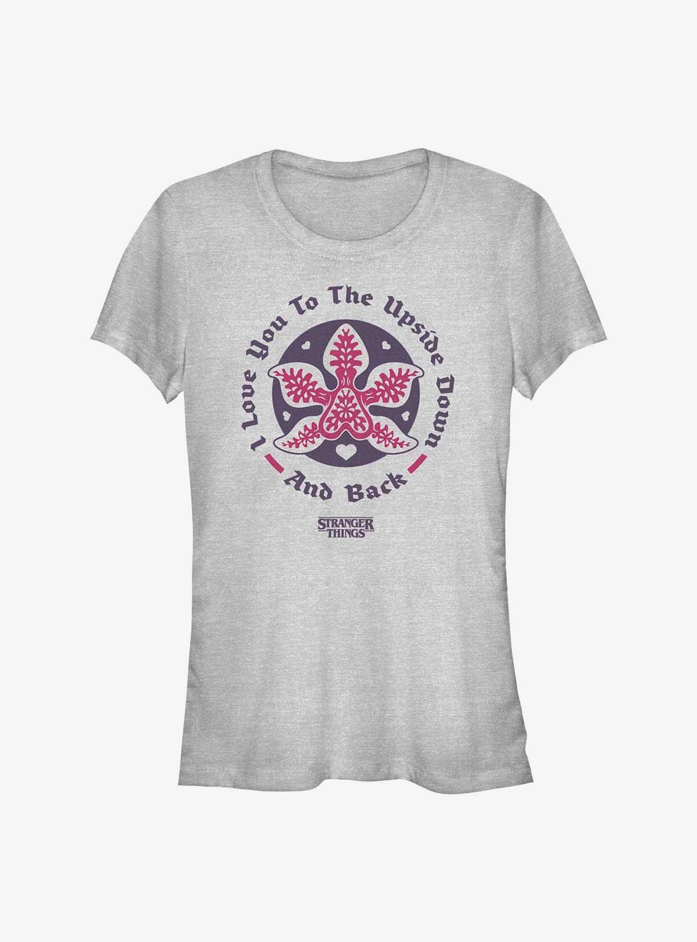 Stranger Things Upside Down Love Girls T-Shirt, ATH HTR, hi-res