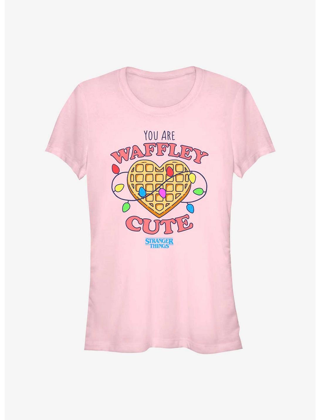 Stranger Things Heart Waffley Cute Girls T-Shirt, LIGHT PINK, hi-res
