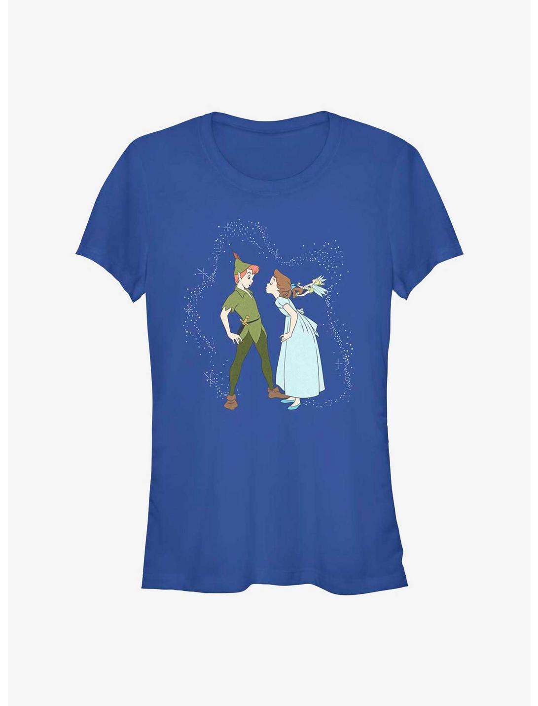 Disney Tinker Bell Peter & Wendy Kiss Girls T-Shirt, ROYAL, hi-res