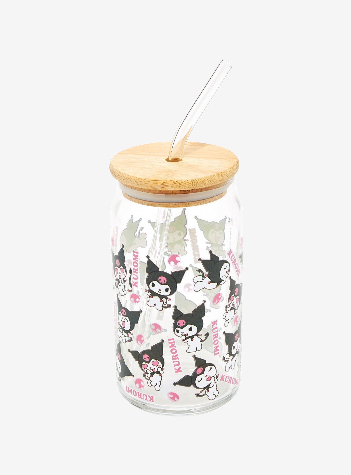 Kuromi Icons Glass Travel Cup, , hi-res