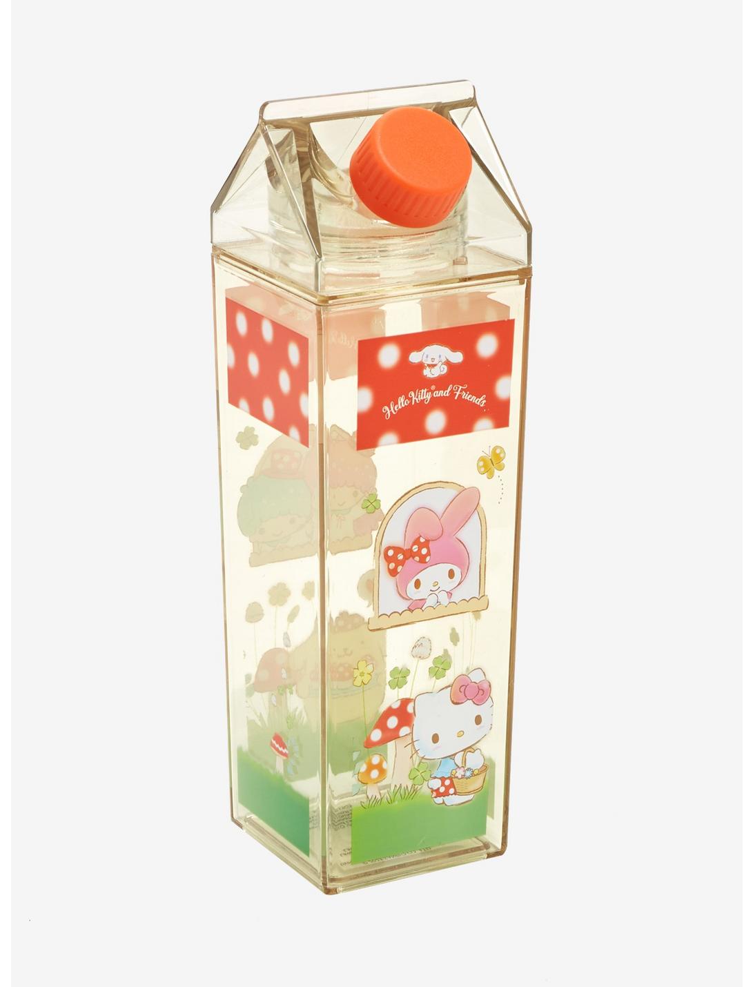 Hello Kitty And Friends Mushroom Milk Carton Water Bottle, , hi-res