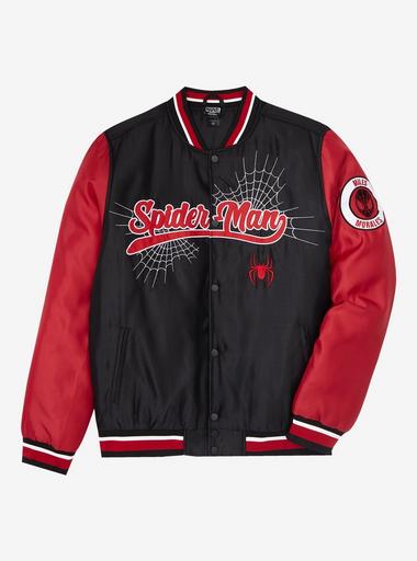 Marvel Spider-Man Miles Morales Color Blocked Bomber Jacket