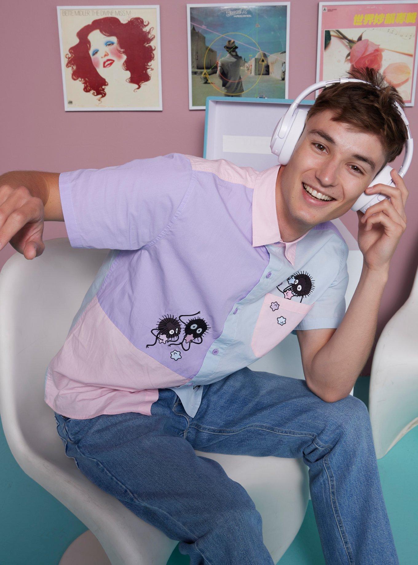 Our Universe Studio Ghibli Spirited Away Soot Sprites Pastel Block Woven Button-Up, , hi-res
