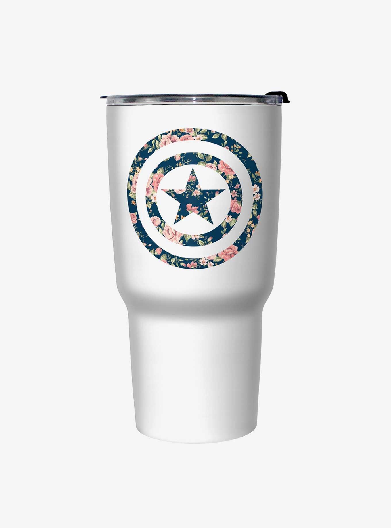 Marvel Captain America Floral Travel Mug, , hi-res