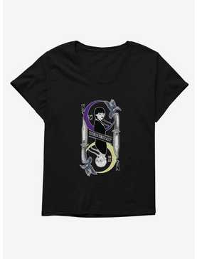 Wednesday Moon And Stars Doppleganger Card Womens T-Shirt Plus Size, , hi-res