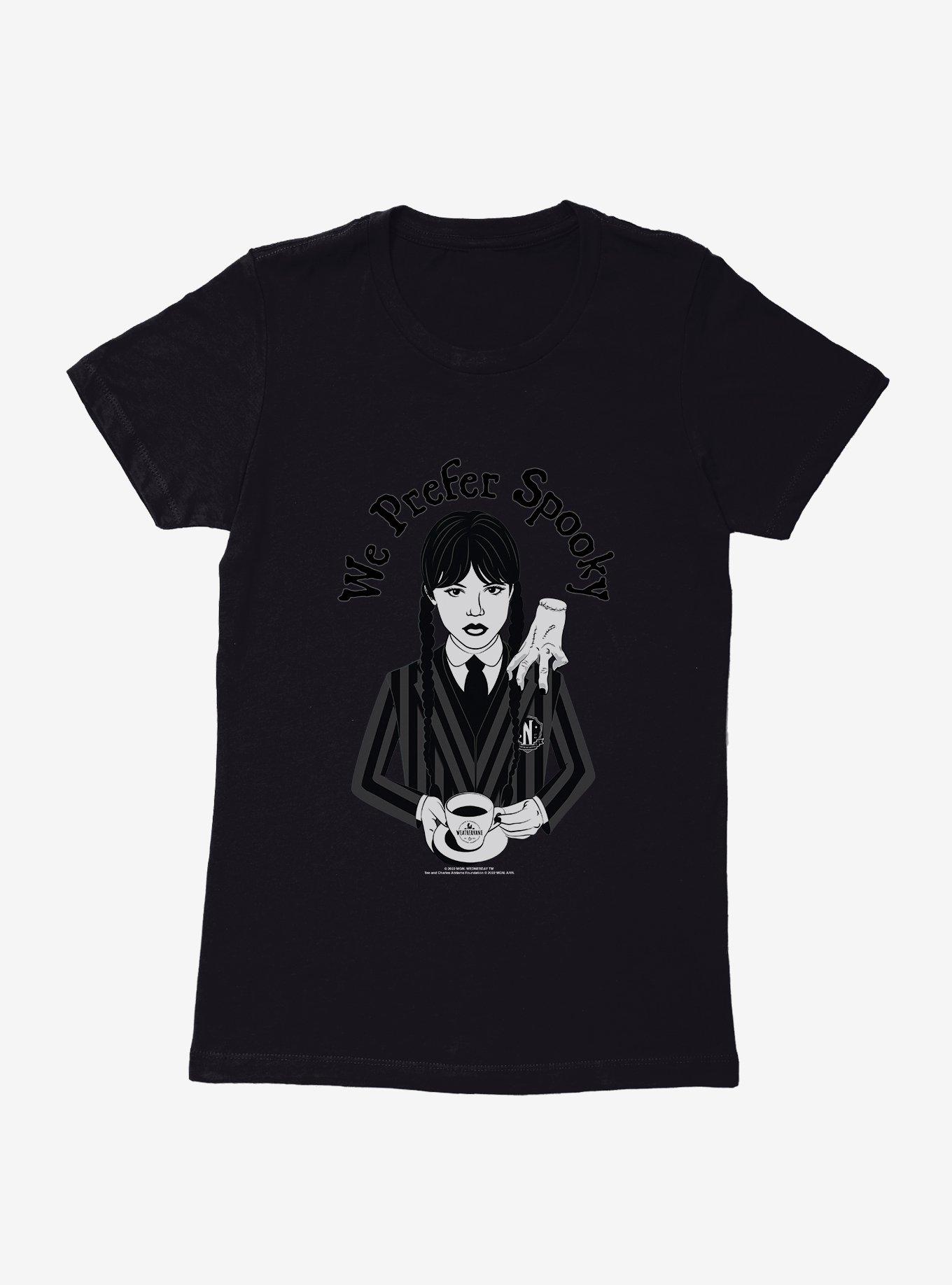 Wednesday We Prefer Spooky Womens T-Shirt, , hi-res