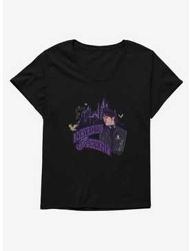 Wednesday Nevermore Academy Building Womens T-Shirt Plus Size, , hi-res