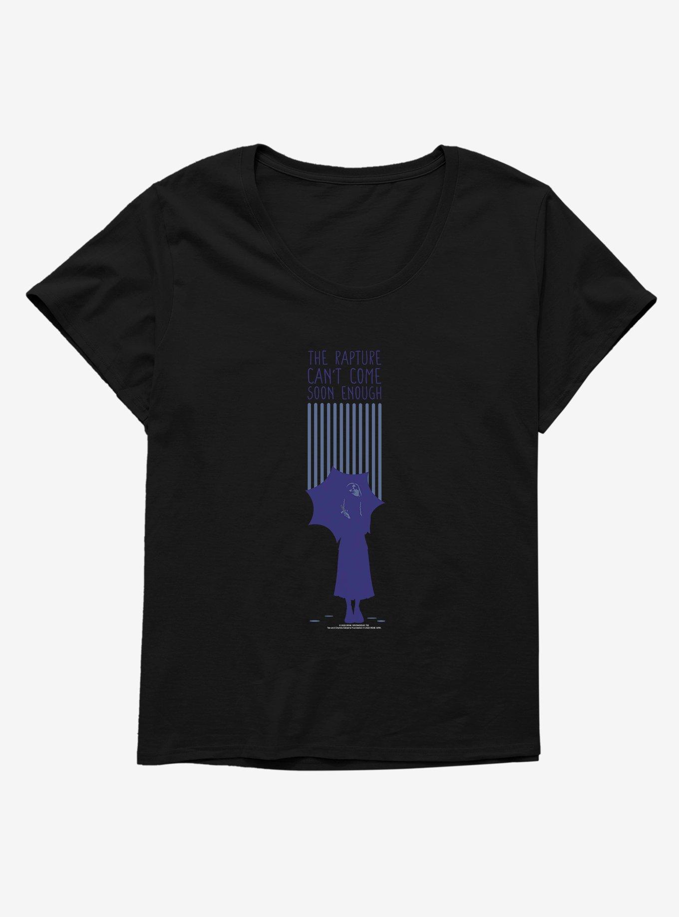 Wednesday The Rapture Womens T-Shirt Plus Size, BLACK, hi-res