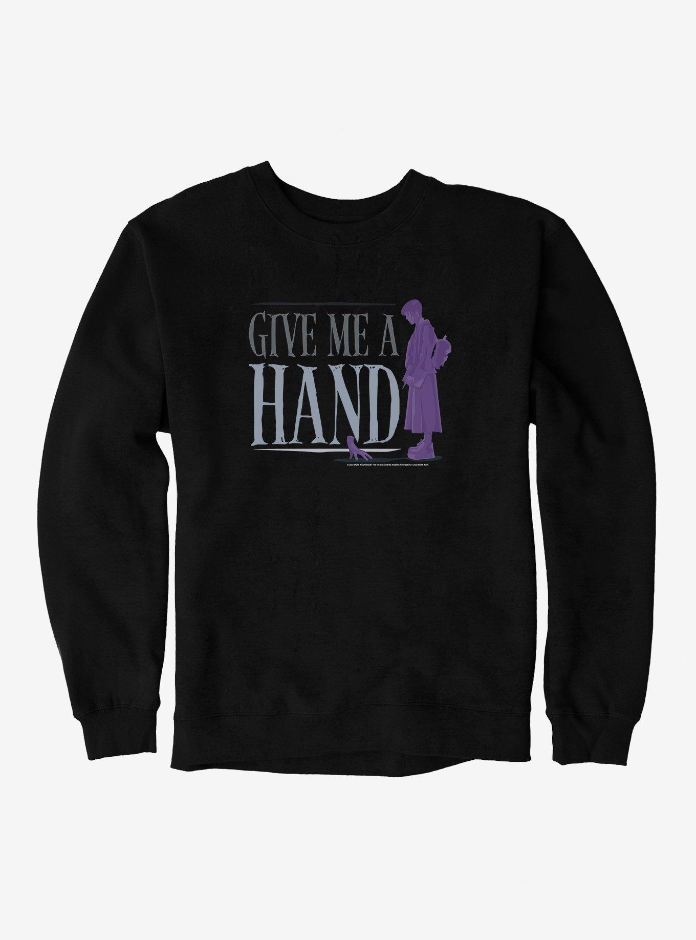 Wednesday Give Me A Hand Sweatshirt, , hi-res