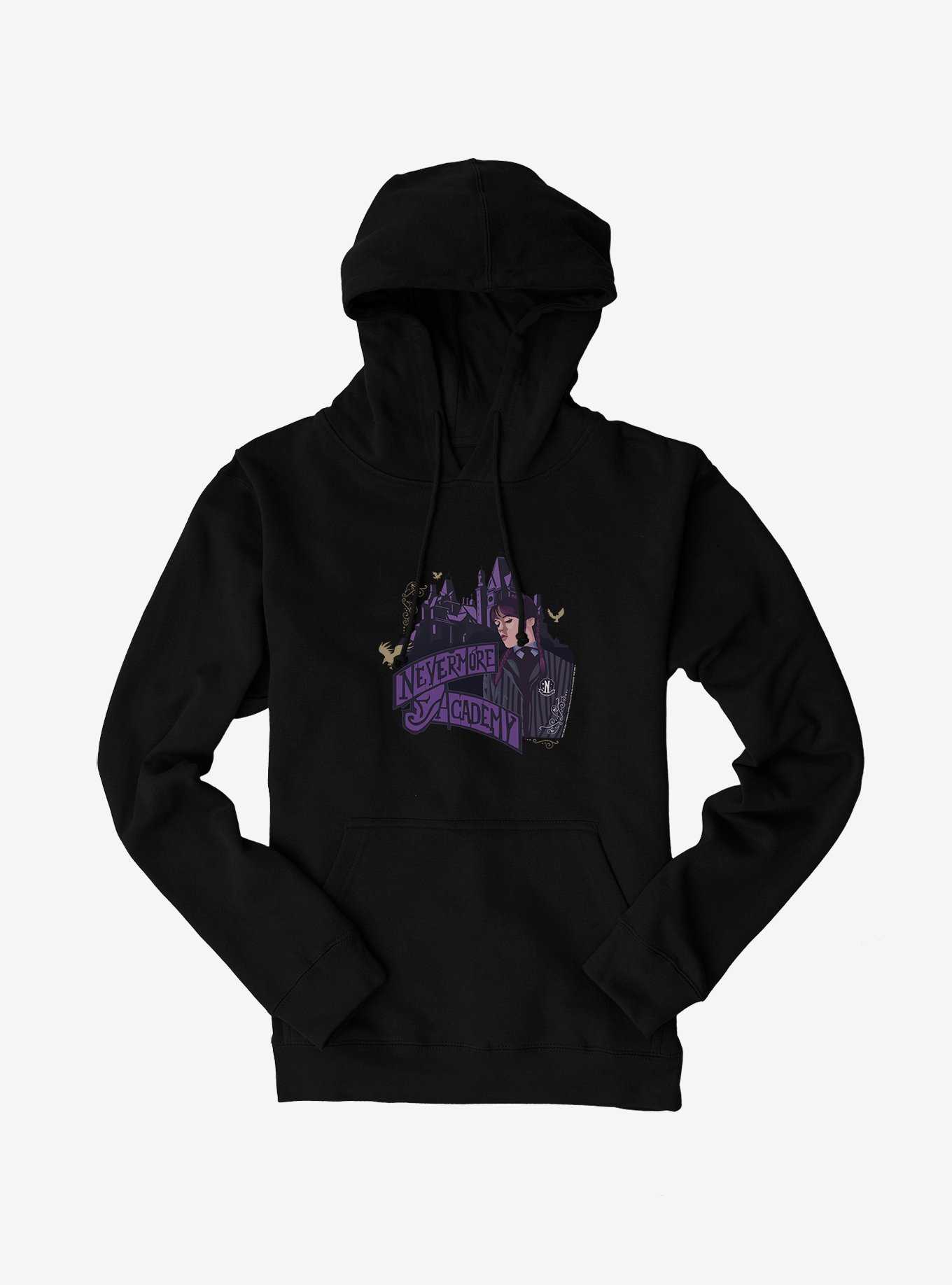 Wednesday Nevermore Academy Building Hoodie, , hi-res