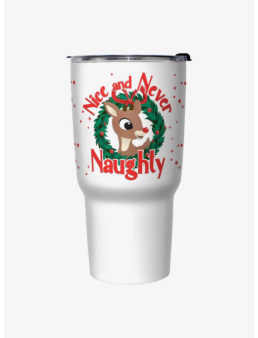 Rudolph The Red-Nosed Reindeer Nice And Never Naughty Travel Mug, , hi-res