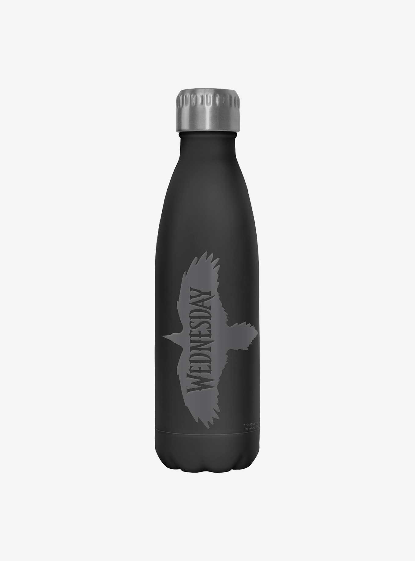 Wednesday Nevermore Raven Water Bottle, , hi-res