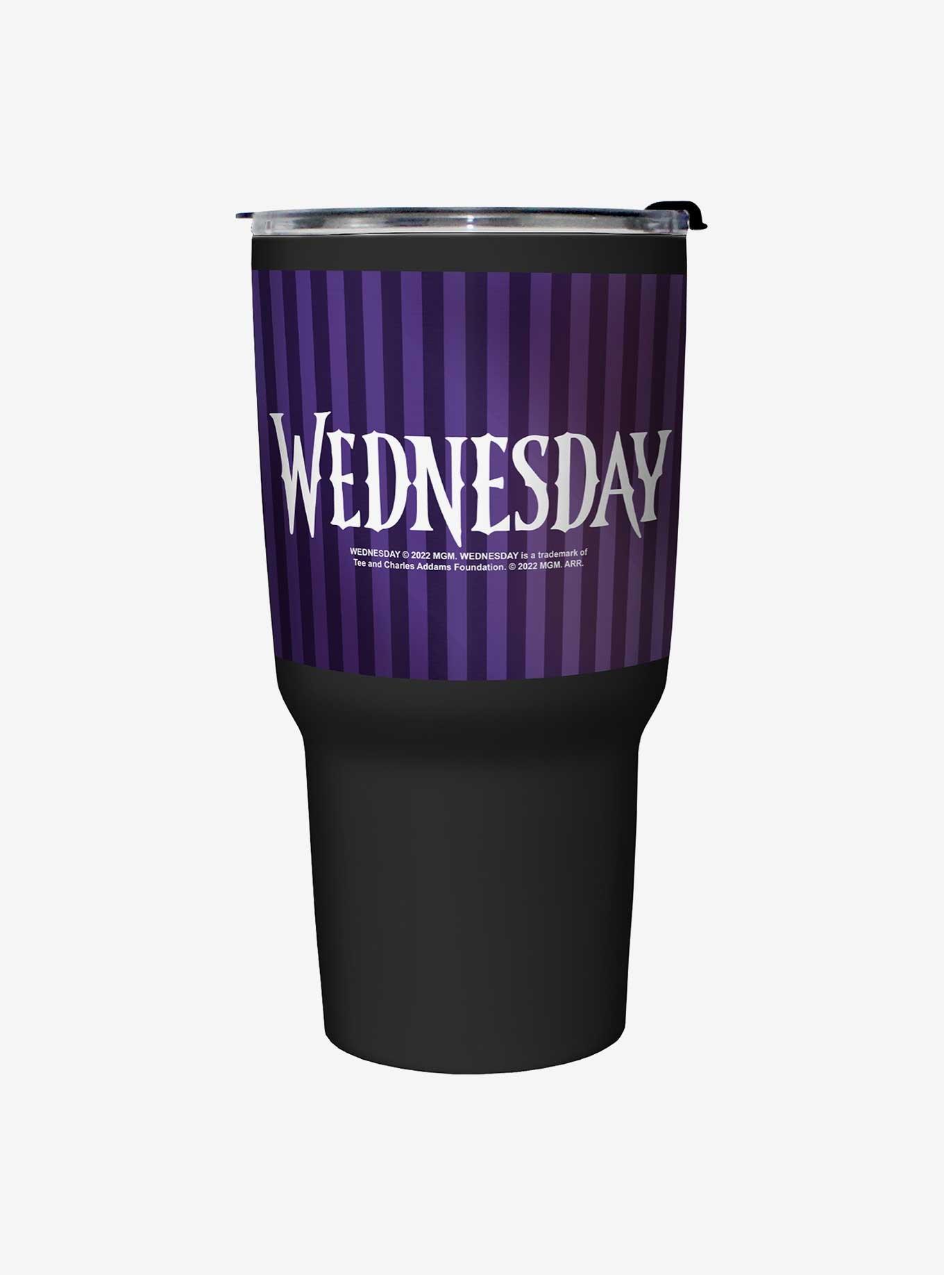 Wednesday Striped Title Travel Mug, , hi-res