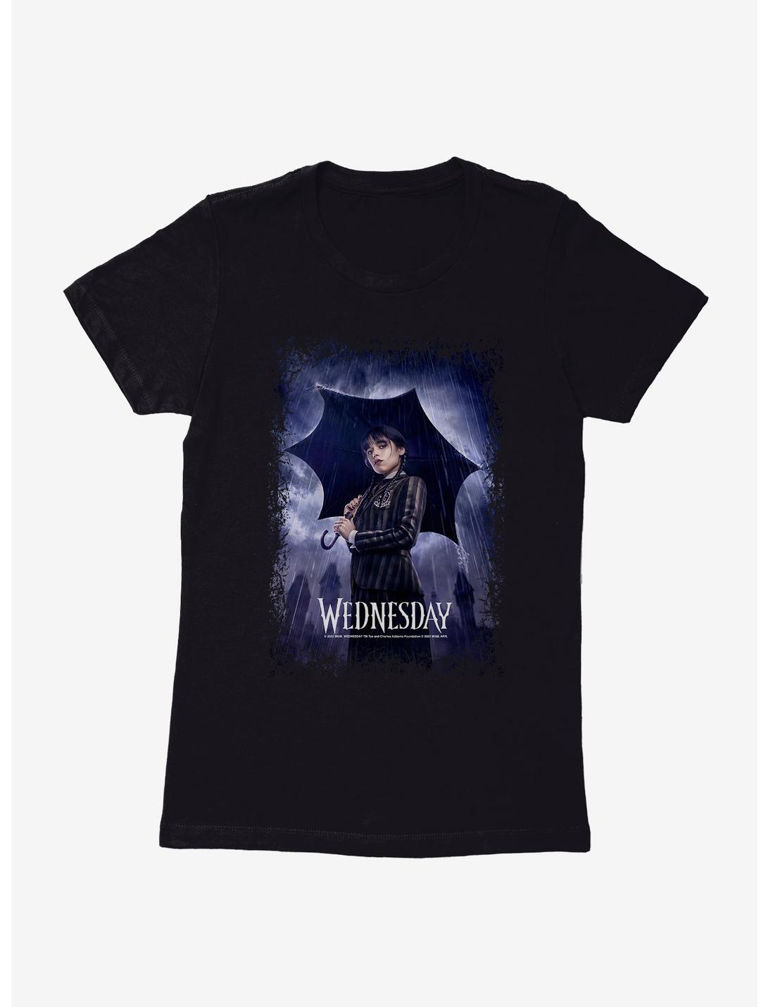 Wednesday TV Series Poster Womens T-Shirt, BLACK, hi-res