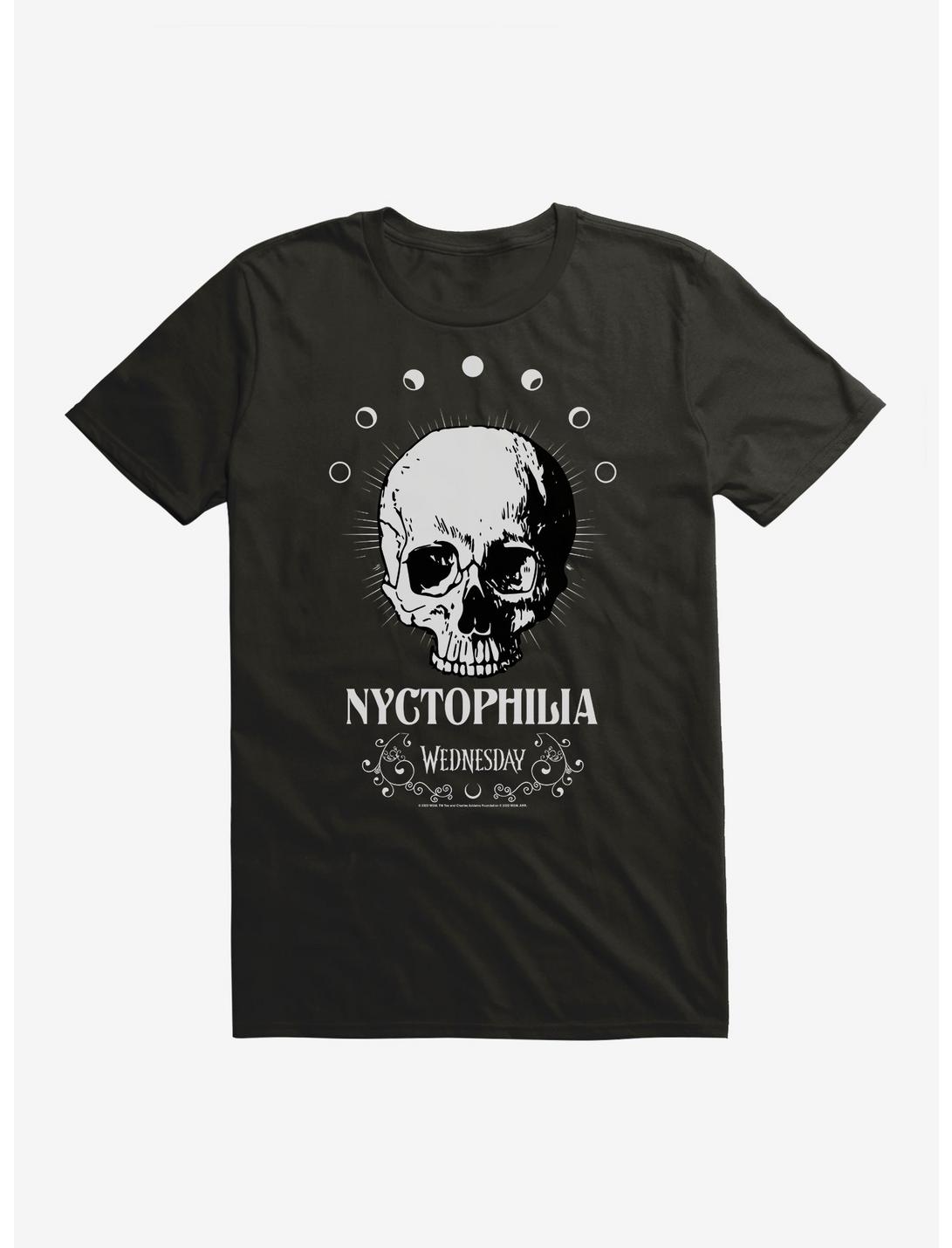 Wednesday Nyctophilia T-Shirt, BLACK, hi-res