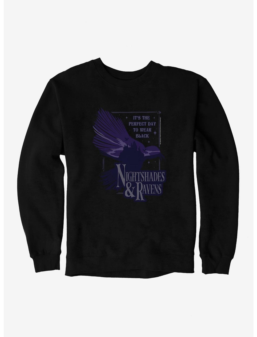 Wednesday Nightshades & Ravens Sweatshirt, BLACK, hi-res