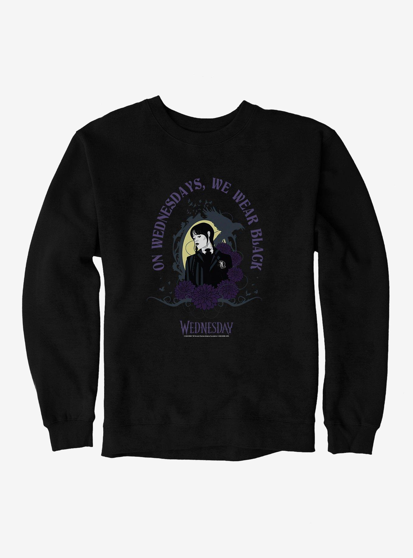 Wednesday On Wednesday's, We Wear Black Sweatshirt, , hi-res