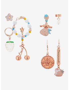 Sanrio Cinnamoroll Camping Rose Gold Fruit Mix and Match Earring Set - BoxLunch Exclusive, , hi-res