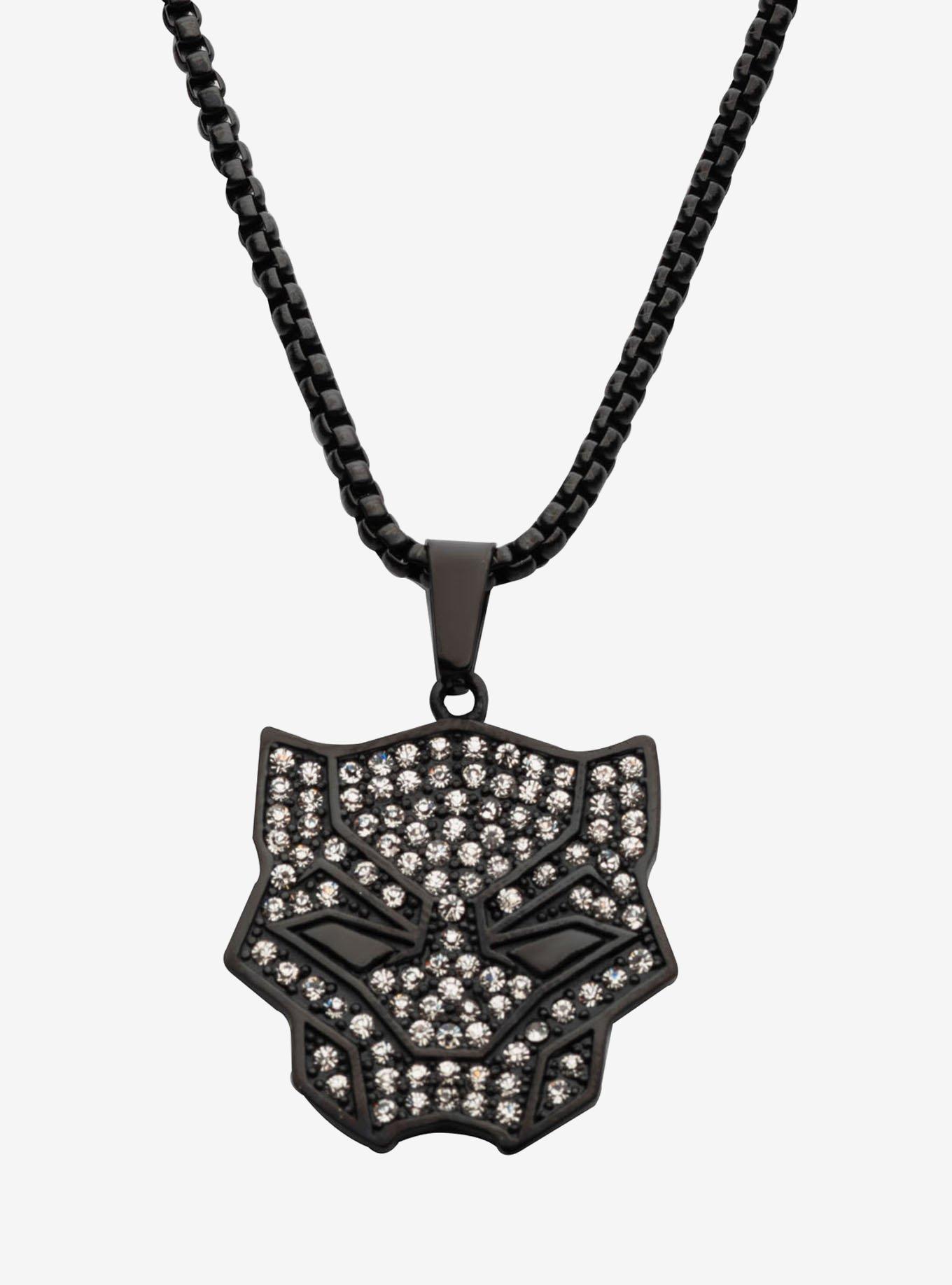 Marvel Black Panther: Wakanda Forever Black Panther Mask Pendant Necklace, , hi-res