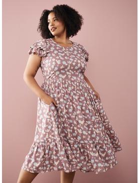 Plus Size Her Universe Disney Princess Floral Sidekicks Allover Print Plus Size Dress, , hi-res