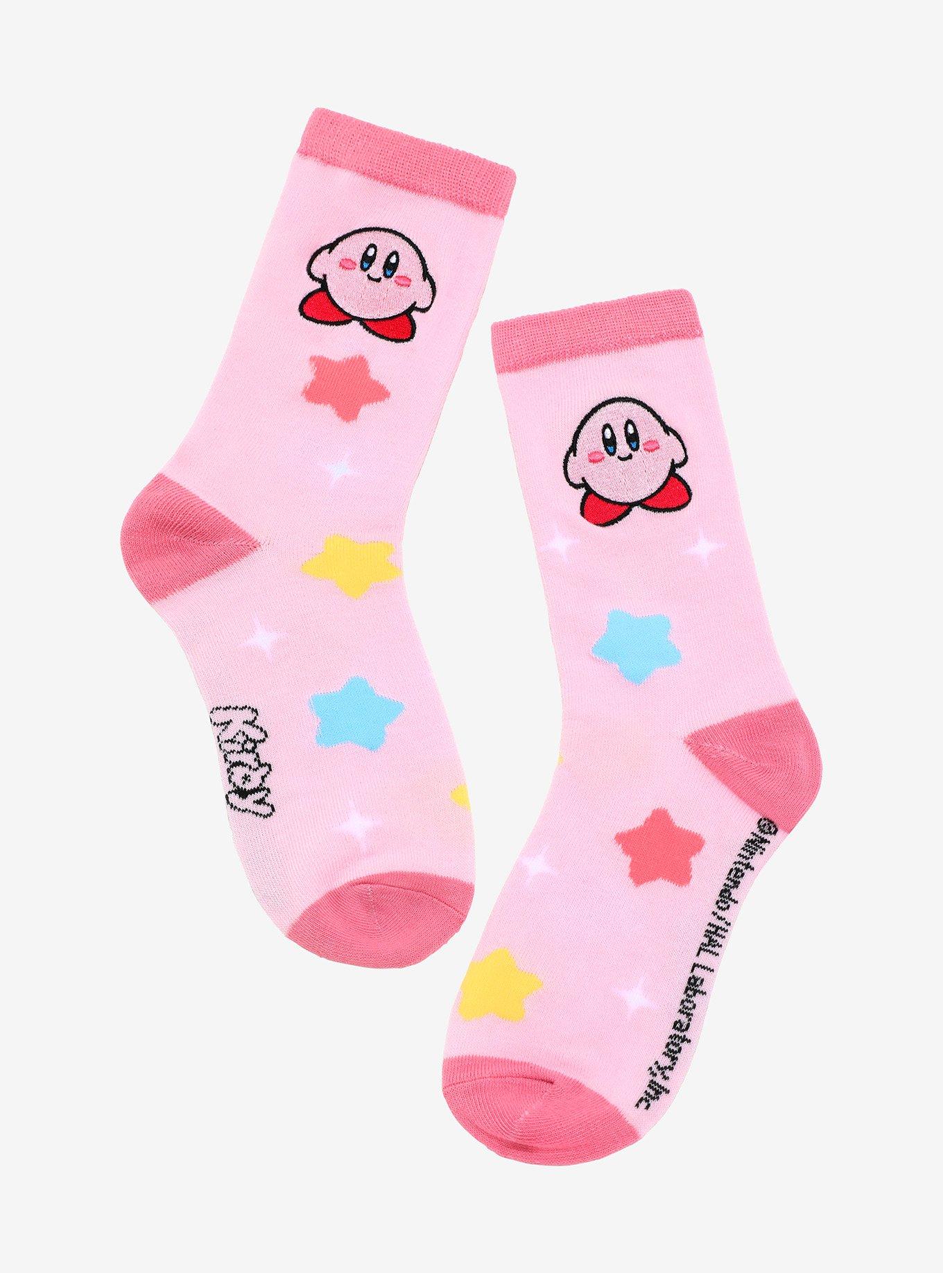 Kirby Stars Crew Socks, , hi-res