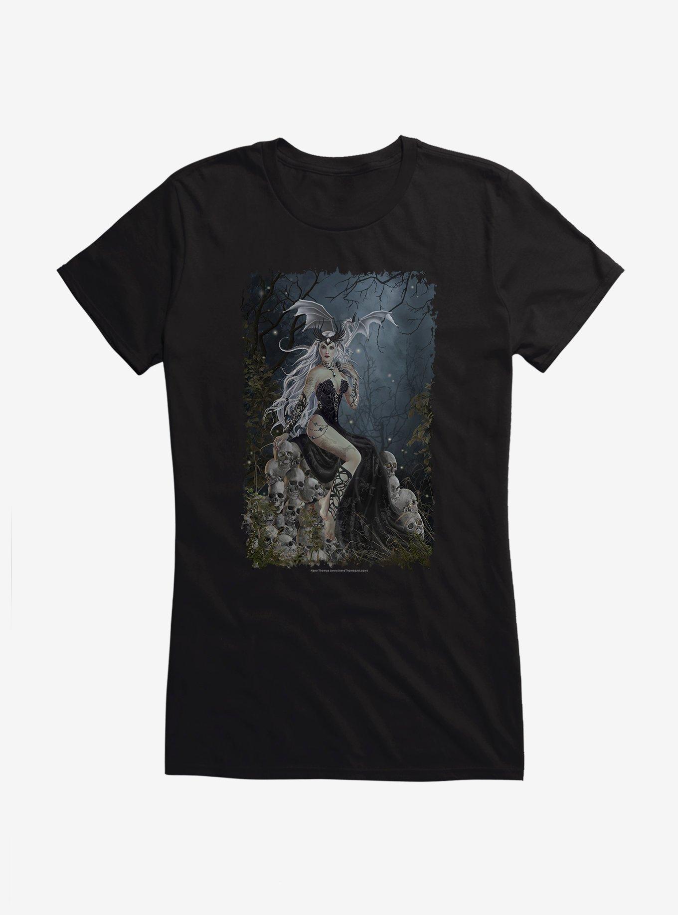 Mad Queen Girls T-Shirt by Nene Thomas, BLACK, hi-res