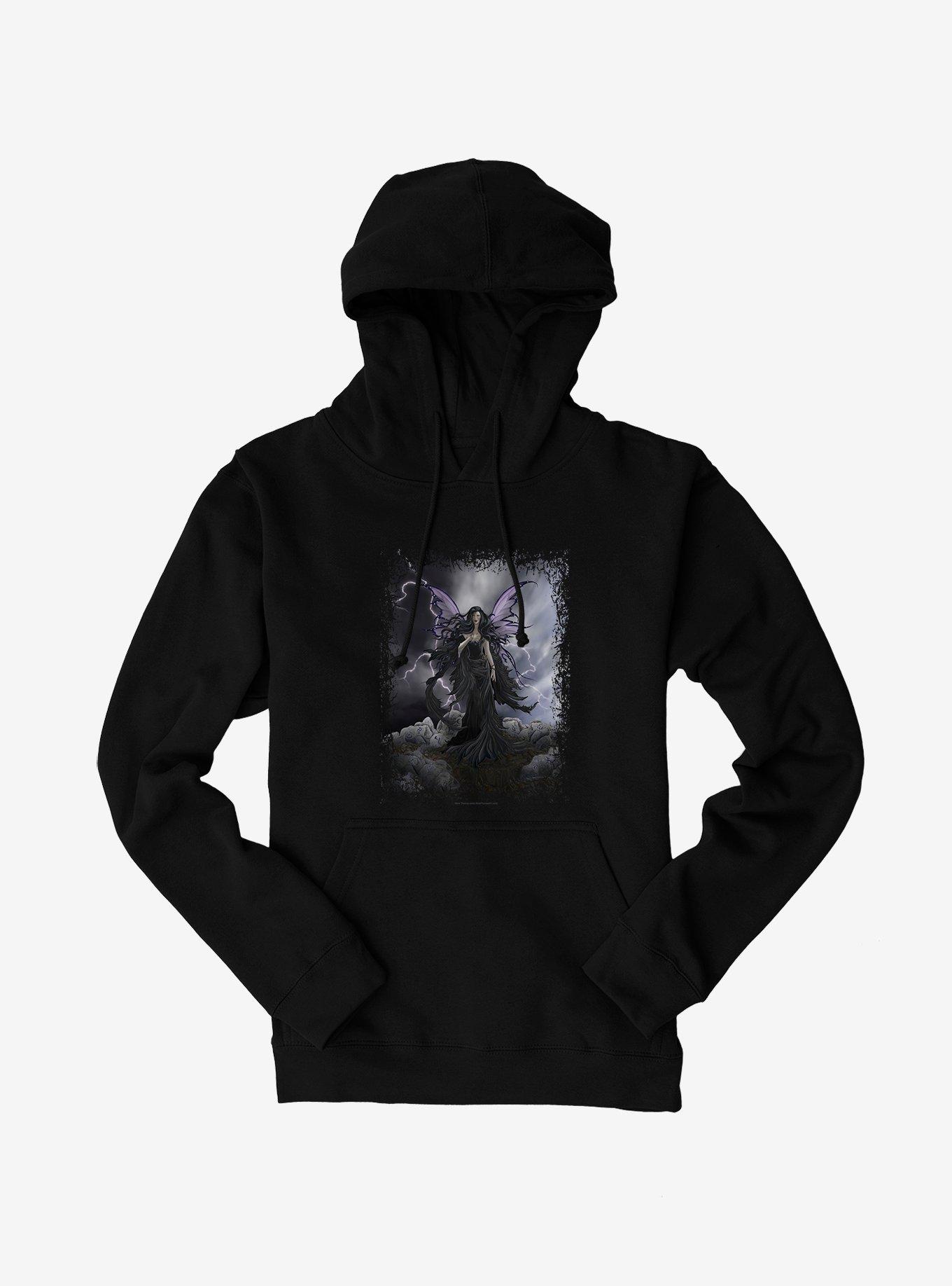 Storm Runes Hoodie by Nene Thomas, BLACK, hi-res