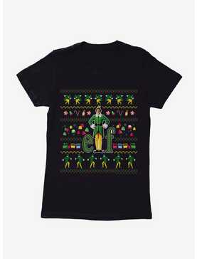 Elf Ugly Christmas Pattern Womens T-Shirt, , hi-res