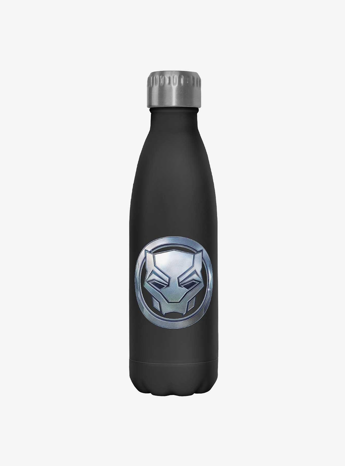 Marvel Black Panther Chrome Emblem Water Bottle, , hi-res