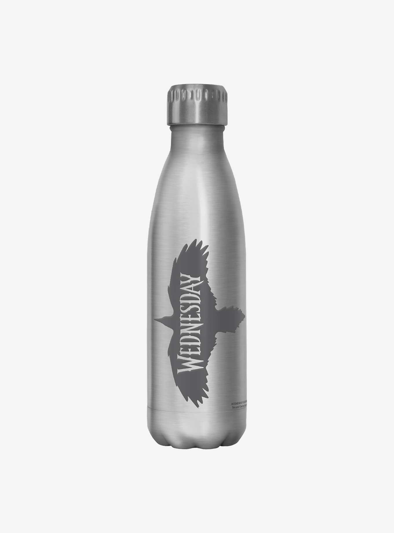 Wednesday Nevermore Raven Water Bottle, , hi-res