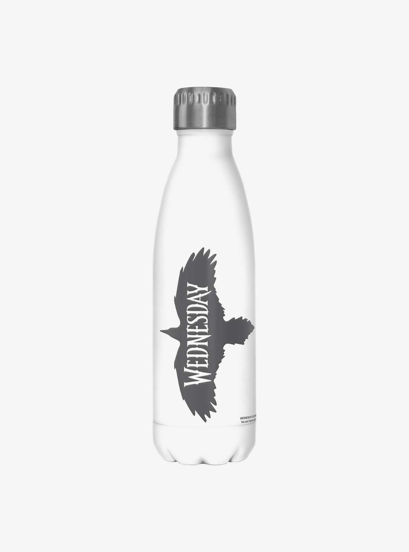 Wednesday Nevermore Raven Water Bottle, , hi-res