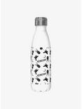 Wednesday Icons Pattern Water Bottle, , hi-res