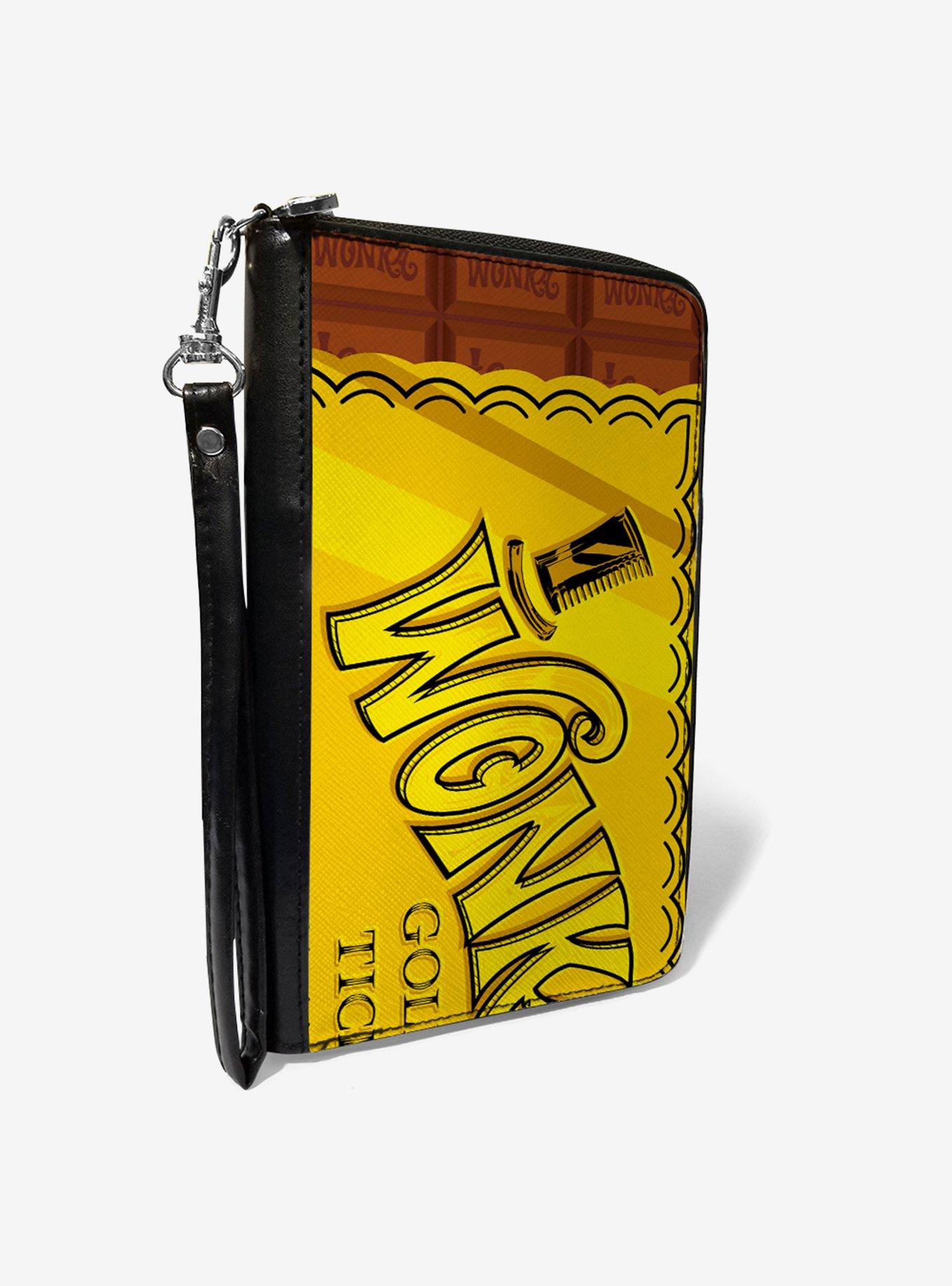 Willy Wonka And The Chocolate Factory Golden Ticket Wonka Bar Zip Around Wallet