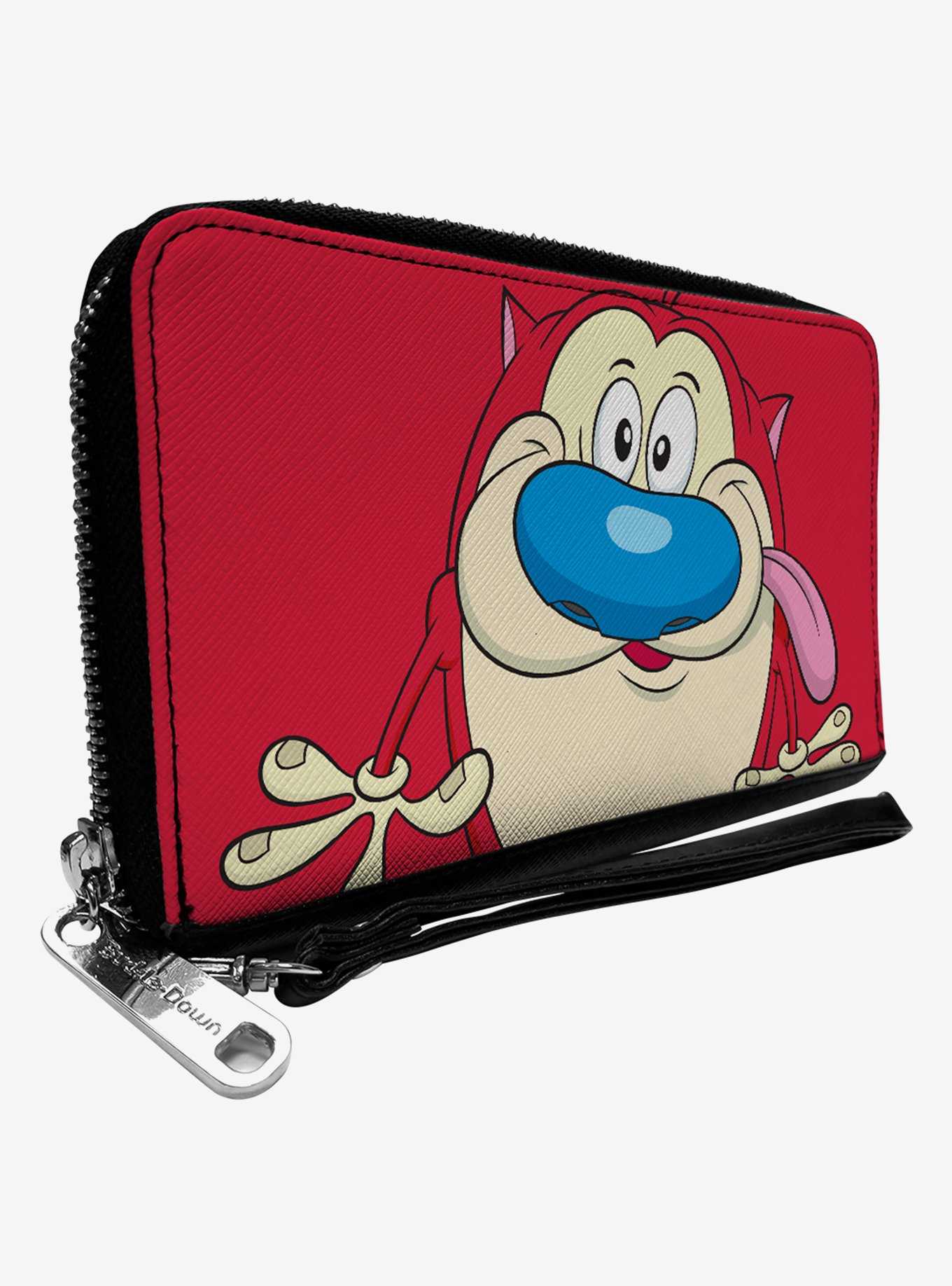 The Ren And Stimpy Show Stimpy Smiling Pose Close Up Zip Around Wallet, , hi-res