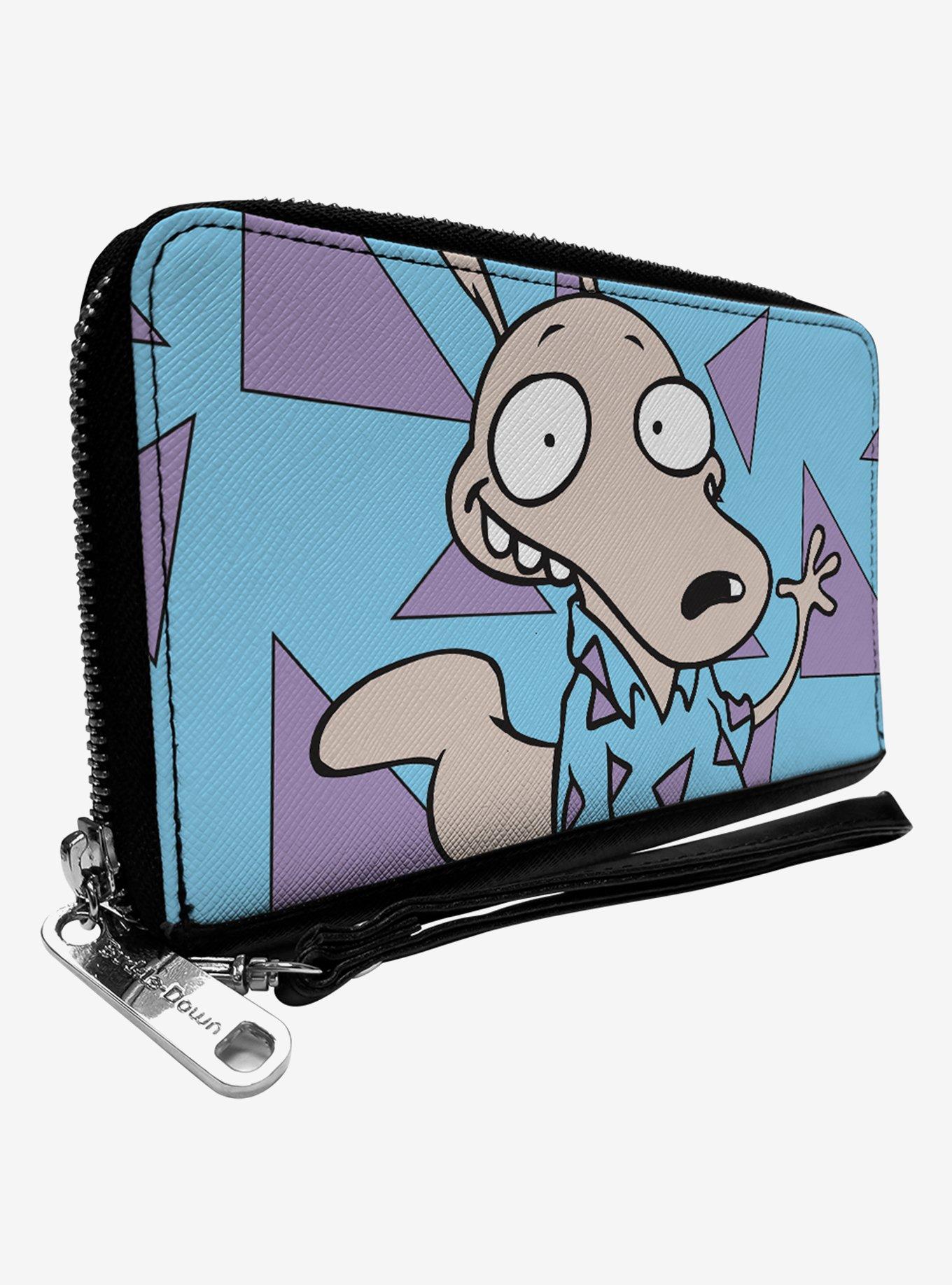 Rocko's Modern Life Rocko Waving Pose Triangles Zip Around Wallet, , hi-res