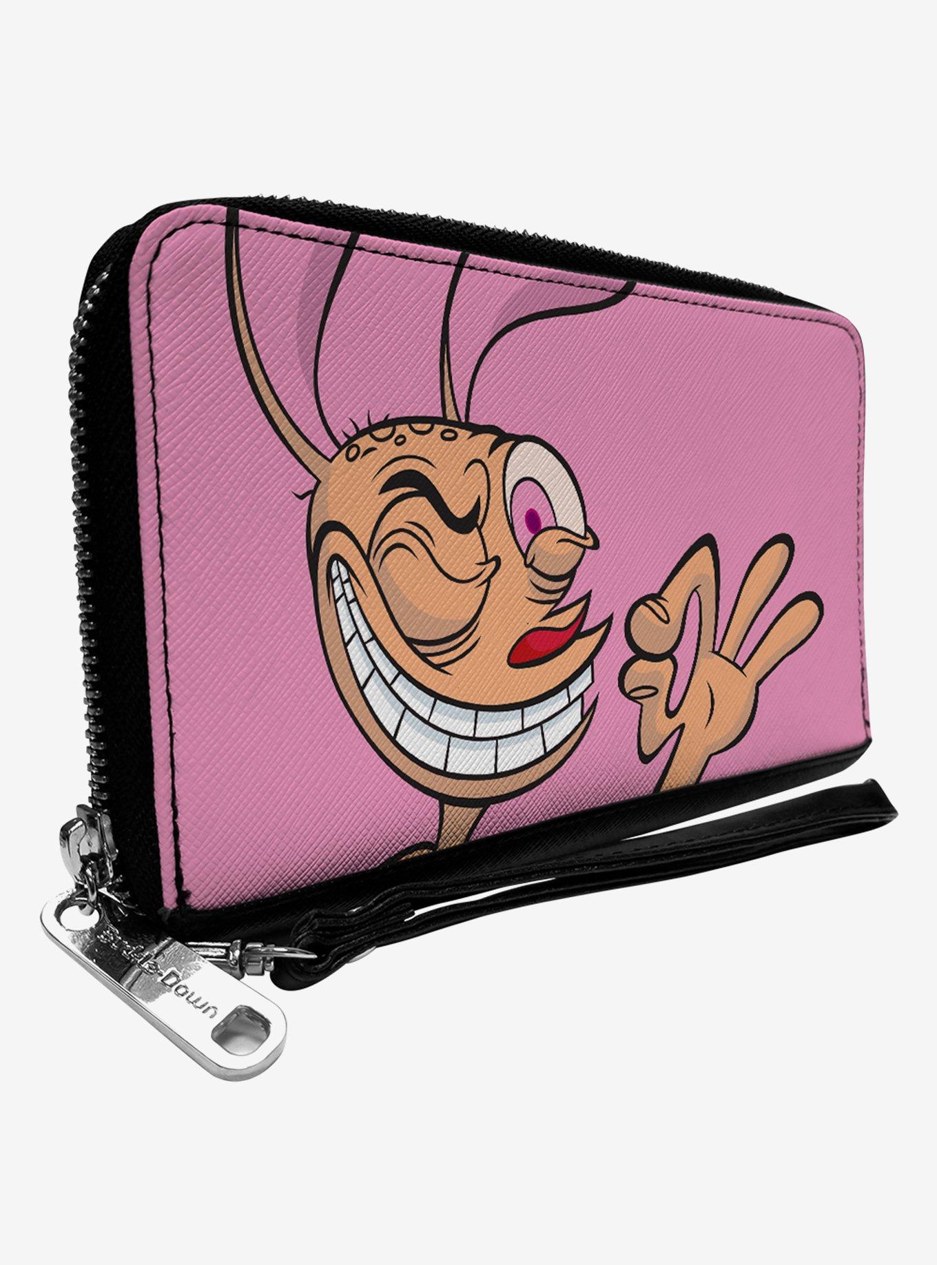 The Ren And Stimpy Show Ren Winking Pose Close Up Zip Around Wallet, , hi-res