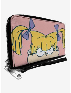 Rugrats Angelica Face Close Up Pink Zip Around Wallet, , hi-res
