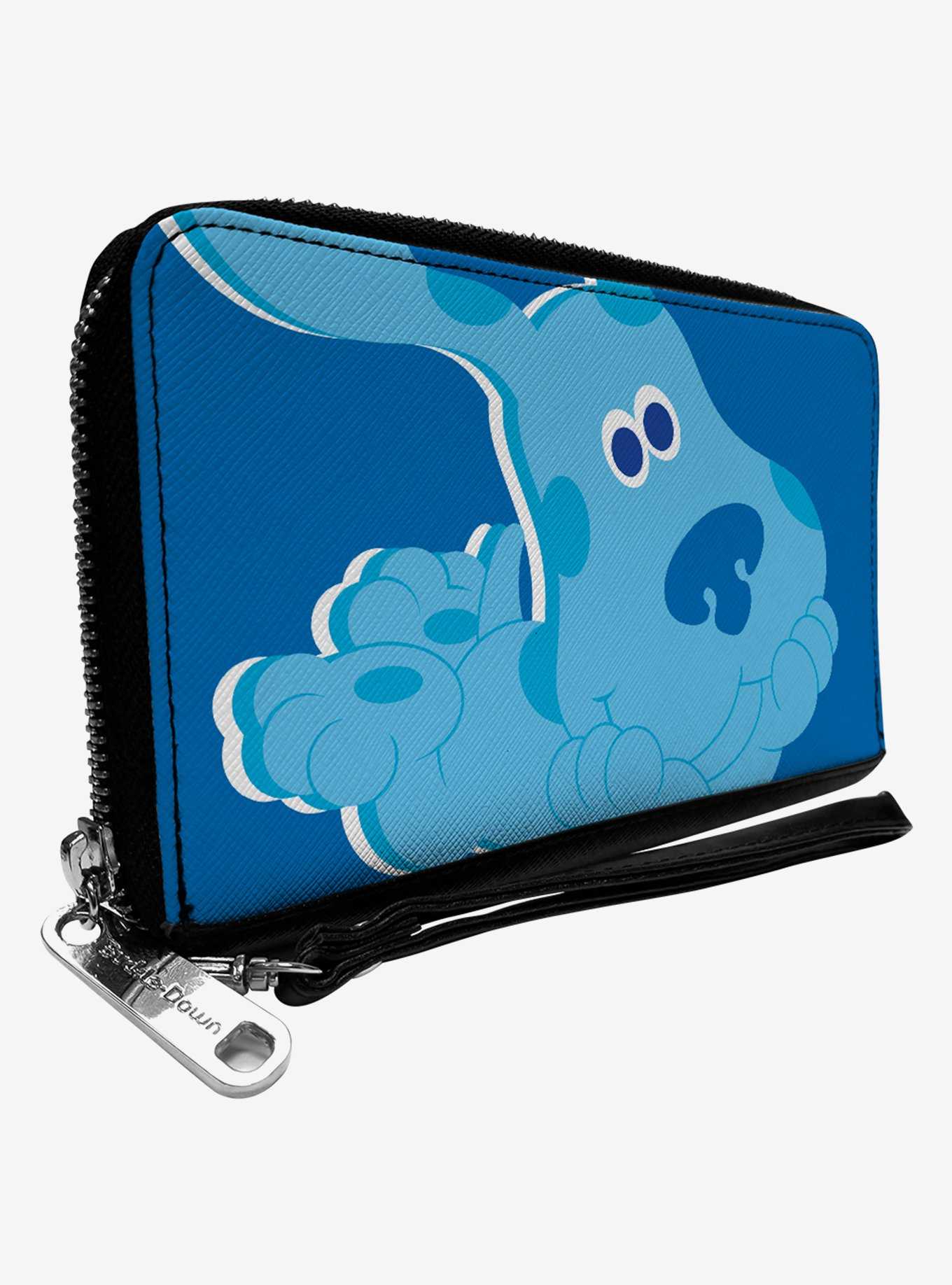 Blue's Clues Blue Full Body Smiling Zip Around Wallet, , hi-res