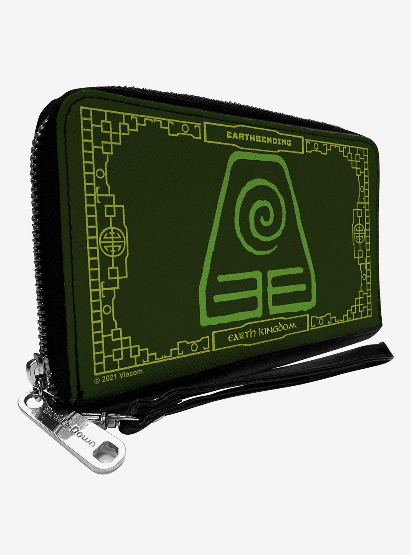 Avatar: The Last Airbender Earthbending Earth Kingdom Greens Zip Around Wallet, , hi-res