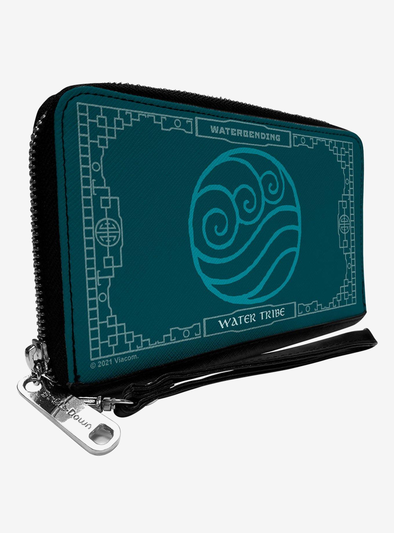 Avatar: The Last Airbender Waterbending Water Tribe Icon Blues Zip Around Wallet, , hi-res