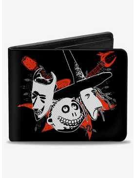 The Nightmare Before Christmas Lock Shock And Barrel Faces Bifold Wallet, , hi-res