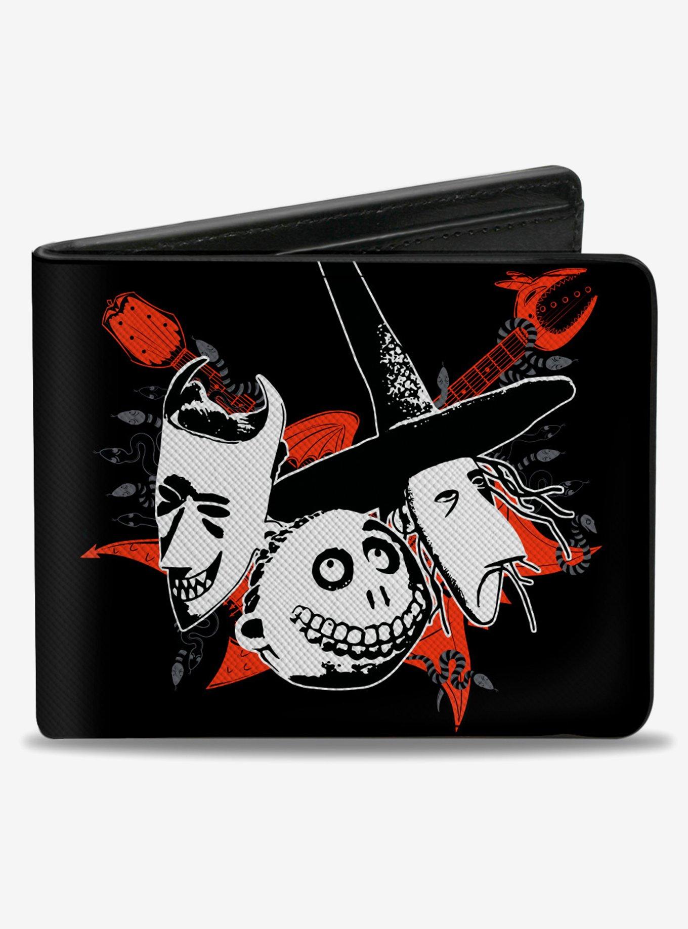 The Nightmare Before Christmas Lock Shock And Barrel Faces Bifold Wallet, , hi-res