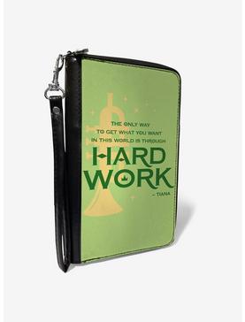 Disney The Princess And The Frog Tianas Hard Work Quote Greens Zip Around Wallet, , hi-res