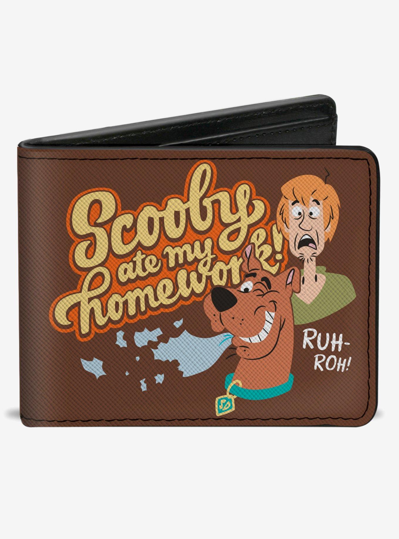 Scooby-Doo! Scooby Doo And Shaggy Scooby Ate My Homework Pose Brown Bifold Wallet, , hi-res