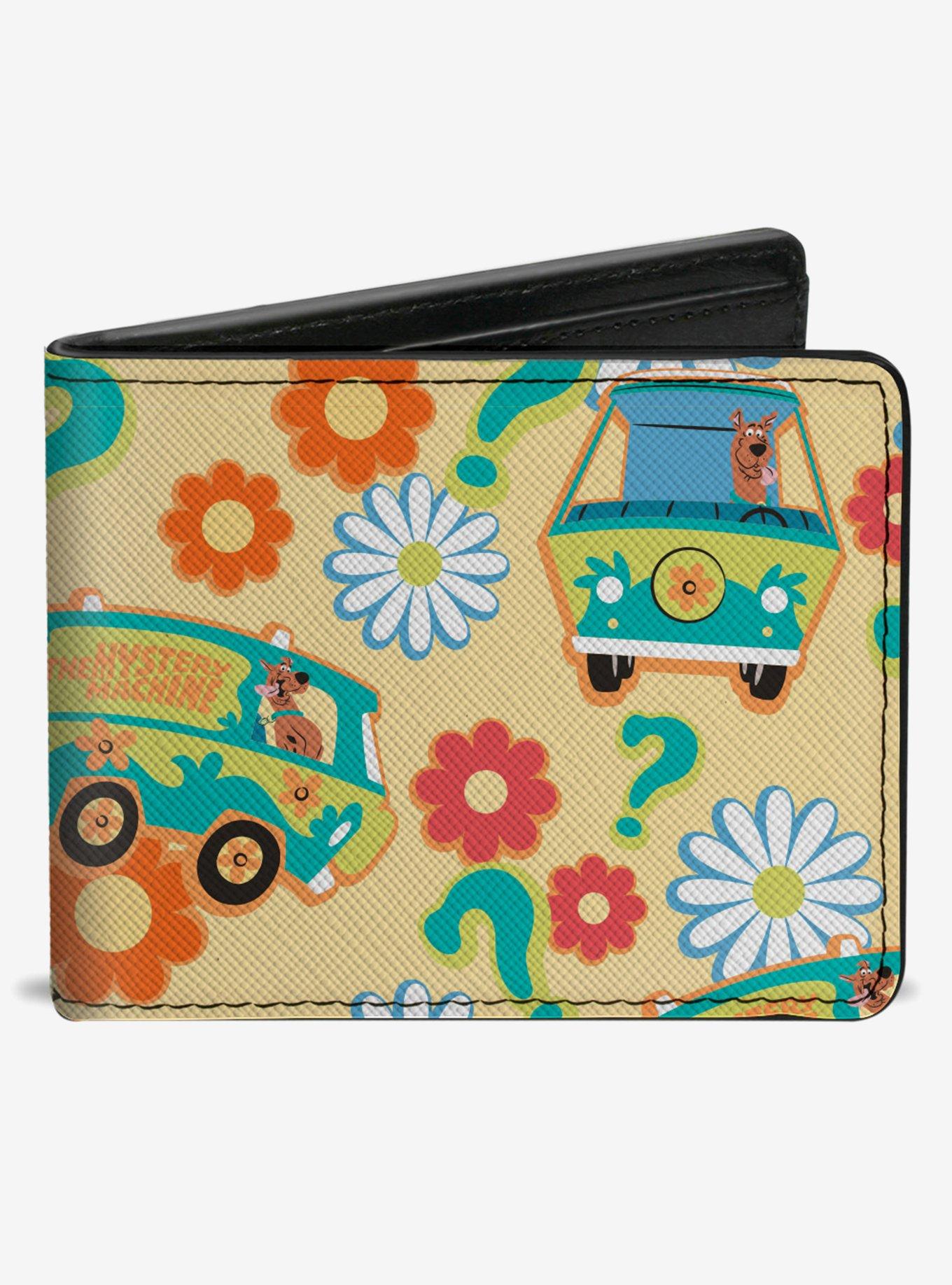 Scooby-Doo! Mystery Machine And Flowers Collage Bifold Wallet, , hi-res